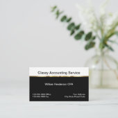 Carte De Visite Comptable d'affaires chic (Debout devant)