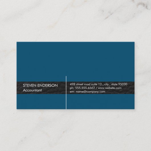 Carte De Visite Comptable de bureau / Triage en cuir (Devant)