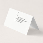 Carte De Visite Comptable de bureau / Triage en cuir (Dos)