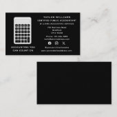 Carte De Visite Comptable de calcul de médias sociaux argent (Devant / Derrière)