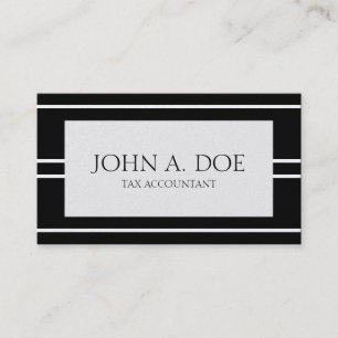 Carte De Visite Comptable de comptabilité PlatinumBlack de CPA de
