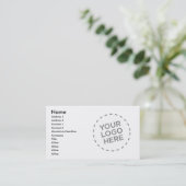 Carte De Visite Comptable de concepteur (Debout devant)