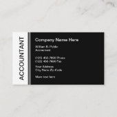 Carte De Visite Comptable de conception professionnelle (Devant)