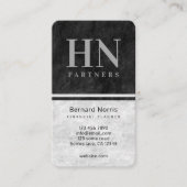 Carte De Visite Comptable de la texture de pierre noire et grise (Devant)