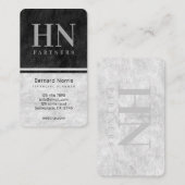 Carte De Visite Comptable de la texture de pierre noire et grise (Devant / Derrière)