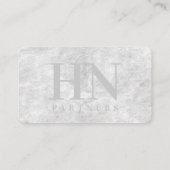 Carte De Visite Comptable de la texture de pierre noire et grise (Dos)