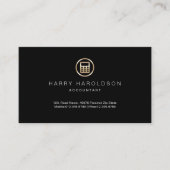 Carte de visite comptable de l'icône du calculateu (Devant)