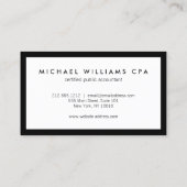 Carte De Visite Comptable de logo Faux Gold Numbers Classic (Dos)