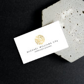 Carte De Visite Comptable de logo moderne Faux Gold Numbers