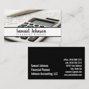 Carte De Visite Comptable de planificateur financier professionnel