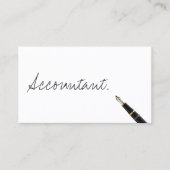 Carte de visite comptable de script d'écriture man (Devant)