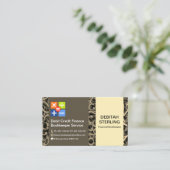 Carte De Visite Comptable des bordures de numéro élégant (Debout devant)