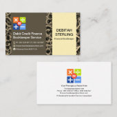 Carte De Visite Comptable des bordures de numéro élégant (Devant / Derrière)