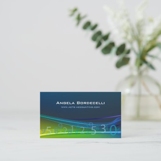 Carte de visite comptable des numéros de suivi (Debout devant)