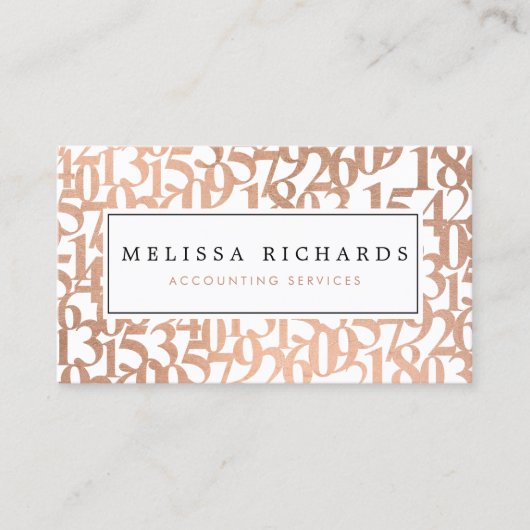 Carte De Visite Comptable des numéros d'or des Roses professionnel (Devant)