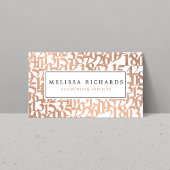 Carte De Visite Comptable des numéros d'or des Roses professionnel