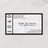 Carte de visite comptable du préparateur fiscal (Devant)