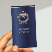 Carte de visite comptable élégant Dark Blue & Gold