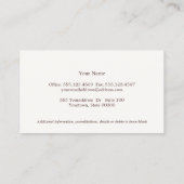 Carte De Visite Comptable élégant Style Plaque Bleu clair (Dos)