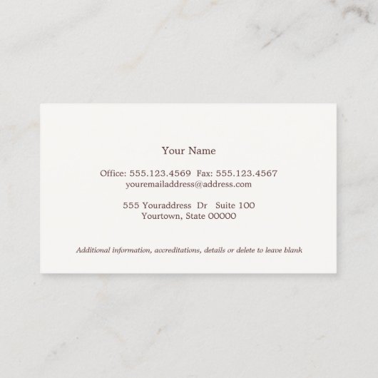 Carte De Visite Comptable élégant Style Plaque Bleu clair (Dos)