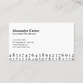 Carte De Visite Comptable et comptable Finance professionnelle (Dos)