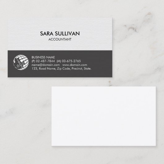 Carte De Visite Comptable Finance comptable (Devant / Derrière)