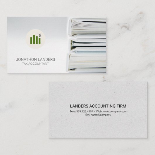 Carte De Visite Comptable fiscal | CLASSEUR (Devant / Derrière)