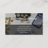 Carte De Visite Comptable fiscal et experts financiers calculateur (Dos)