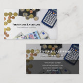 Carte De Visite Comptable fiscal et experts financiers calculateur (Devant / Derrière)