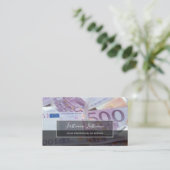 Carte De Visite Comptable fiscal et experts financiers euro argent (Debout devant)