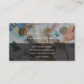 Carte De Visite Comptable fiscal et experts financiers euro bu eur (Dos)