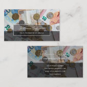 Carte De Visite Comptable fiscal et experts financiers euro bu eur (Devant / Derrière)