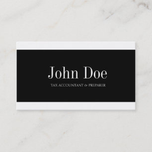 Carte De Visite Comptable fiscal noir/blanc