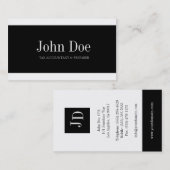 Carte De Visite Comptable fiscal noir/blanc (Devant / Derrière)