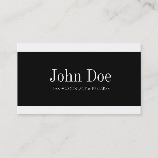 Carte De Visite Comptable fiscal noir/blanc (Devant)