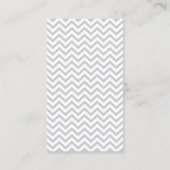 Carte de visite comptable minimal Grey Chevron (Dos)