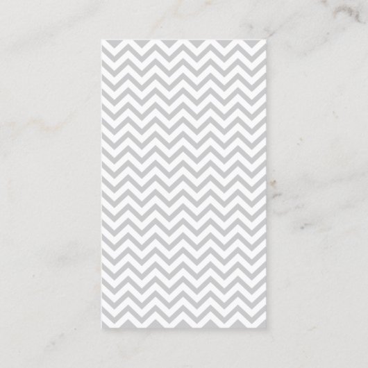 Carte de visite comptable minimal Grey Chevron (Dos)