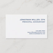 Carte De Visite Comptable minimaliste simple (Devant)