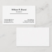 Carte De Visite Comptable minimaliste simple (Devant / Derrière)