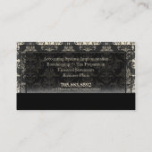 Carte de visite comptable - Modèle de Damas classi (Dos)