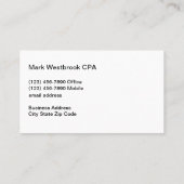 Carte De Visite Comptable moderne à deux côtés (Dos)