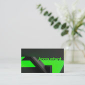 Carte De Visite Comptable Moderne Neon Green (Debout devant)
