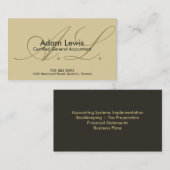 Carte de visite comptable - Monogramme (Devant / Derrière)