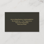 Carte de visite comptable - Monogramme (Dos)