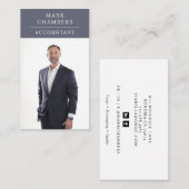 Carte De Visite Comptable photo professionnelle moderne (Devant / Derrière)