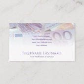 Carte de visite comptable pour experts financiers (Dos)
