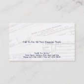 Carte de visite comptable préparateur fiscal (Dos)