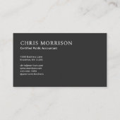 Carte De Visite Comptable professionnel CPA Préparateur de déclara (Dos)