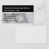 Carte De Visite Comptable professionnel d'entreprise (Devant / Derrière)