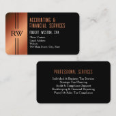 Carte De Visite Comptable professionnel en préparation de déclarat (Devant / Derrière)
